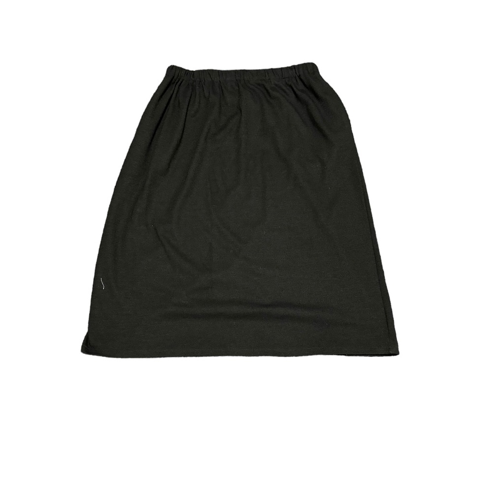 Vintage Susan Melee Cadence Black wool knee length straight skirt. Size L EUC